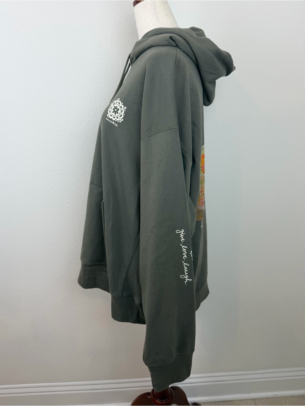 Natural Life Hoodie Sweatshirt - Makes You Happy Size Large - Picture 8 of 12